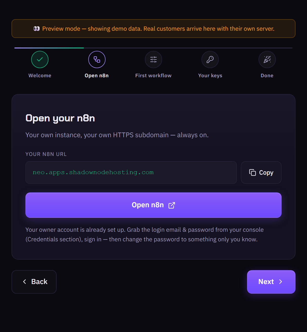 Open your n8n