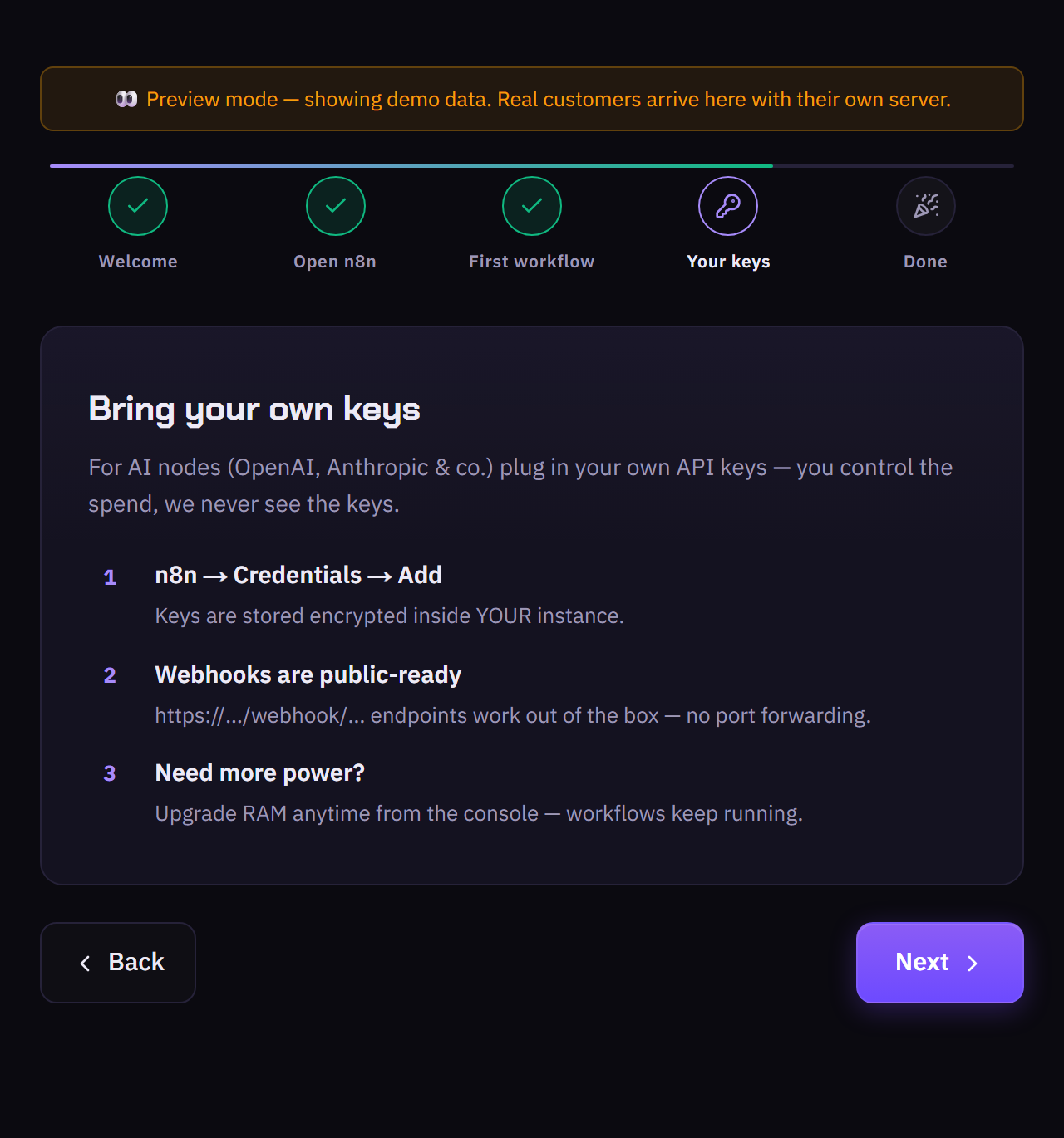 Bring your own keys