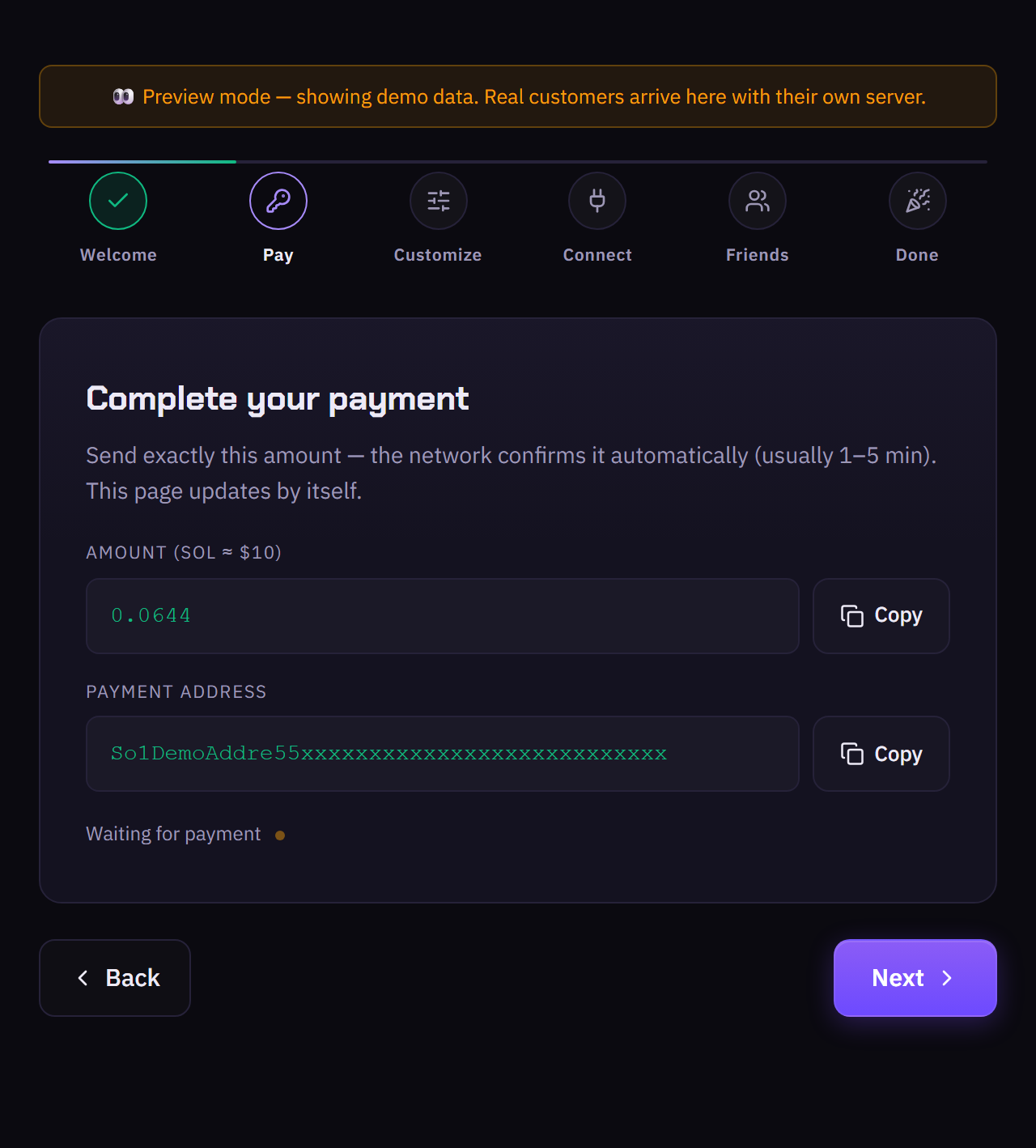 Complete your payment
